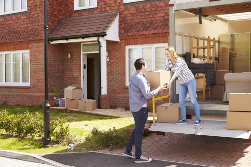 Professional movers preparing a Mayfair residential relocation