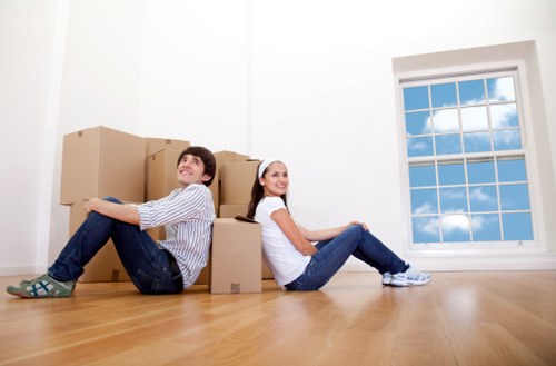House movers planning a residential move in Mayfair with careful loading