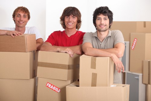 Preparation checklist and packed boxes ready for a Mayfair house move