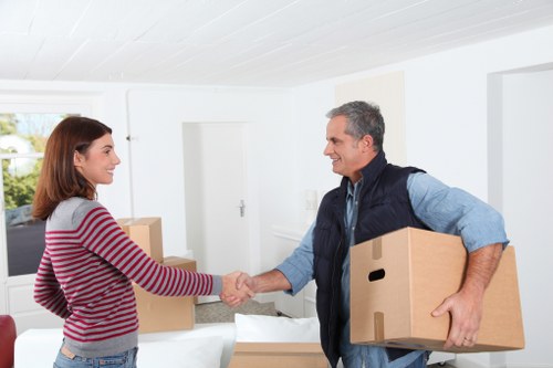 Team completing safety checks during a house move