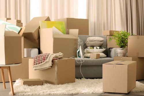 Removal van positioned for a central London home move