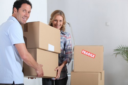 Loading and unloading service for a move in central London
