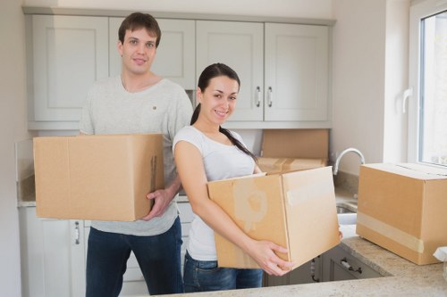 Professional movers handling office relocation in central London